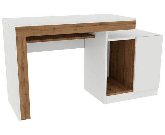 Компьютерный стол Модена белый / дуб вотан | Интернет магазин мебели и декора LifeDekor