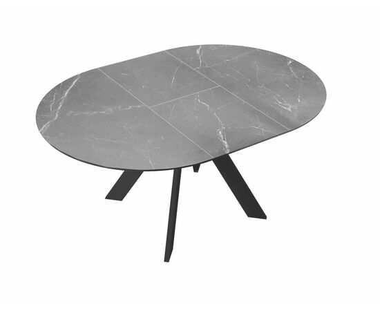 Стол DikLine SKC90 d900 Керамика Серый мрамор/подстолье черное/опоры черные, изображение 6 | Интернет магазин мебели и декора LifeDekor