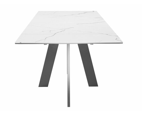 Стол DikLine SKM120 Керамика Titanium Silver River Polished/подстолье черное/опоры черные, изображение 10 | Интернет магазин мебели и декора LifeDekor