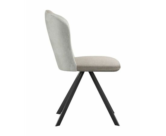 Стул DikLine 299 поворотный NS04 CREAM/C103 крем, ножки черные, изображение 3 | Интернет магазин мебели и декора LifeDekor