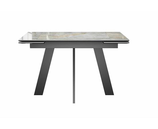 Стол DikLine SKM120 Керамика Titanium Silver River Polished/подстолье черное/опоры черные, изображение 5 | Интернет магазин мебели и декора LifeDekor
