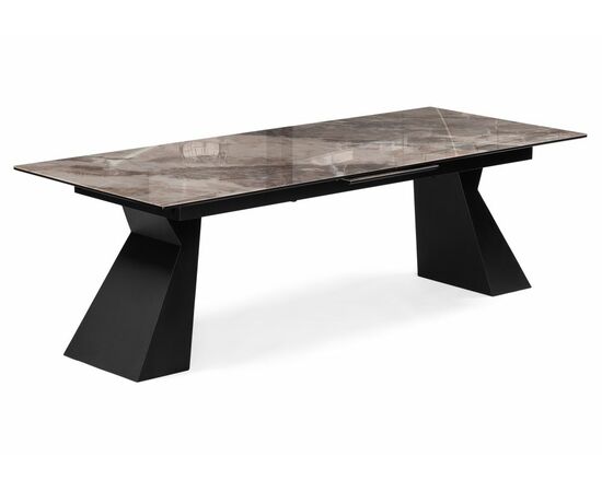 Стол стеклянный Денхольм 240(290)х100х75 каталония / черный | Интернет магазин мебели и декора LifeDekor