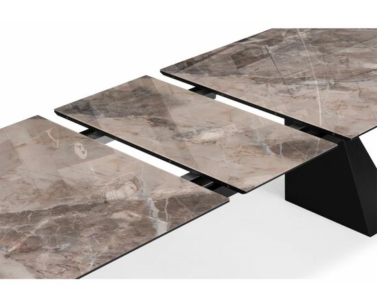 Стол стеклянный Денхольм 240(290)х100х75 каталония / черный, изображение 5 | Интернет магазин мебели и декора LifeDekor