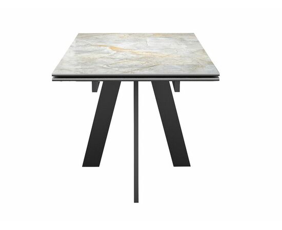 Стол DikLine SKM120 Керамика Titanium Silver River Polished/подстолье черное/опоры черные, изображение 6 | Интернет магазин мебели и декора LifeDekor