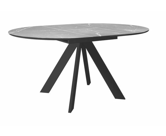Стол DikLine SKC90 d900 Керамика Серый мрамор/подстолье черное/опоры черные, изображение 4 | Интернет магазин мебели и декора LifeDekor