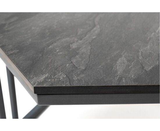 "Женева" интерьерный стол из HPL шестиугольный, D50, H35, цвет "серый гранит", изображение 2 | Интернет магазин мебели и декора LifeDekor