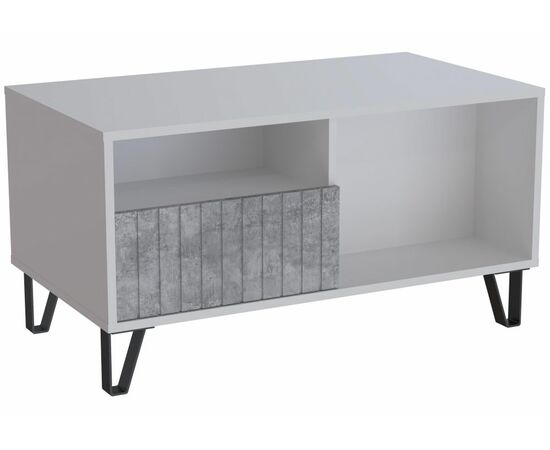 Журнальный стол Эннис белый / бетон светлый | Интернет магазин мебели и декора LifeDekor