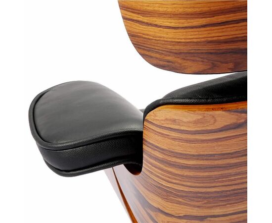 Кресло EAMES LOUNGE CHAIR и оттоманка EAMES LOUNGE CHAIR чёрные, изображение 13 | Интернет магазин мебели и декора LifeDekor