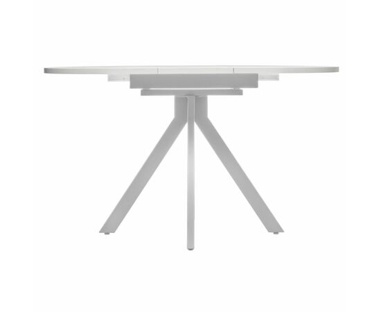 Стол Rudolf круглый раскладной 100-130x100x75см, белый мрамор, белый, изображение 9 | Интернет магазин мебели и декора LifeDekor
