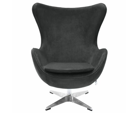 Кресло EGG STYLE CHAIR графит, искусственная замша, изображение 2 | Интернет магазин мебели и декора LifeDekor