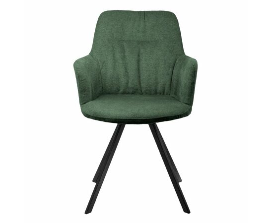 Стул Grant зелёный шенил на поворотном механизме, изображение 2 | Интернет магазин мебели и декора LifeDekor