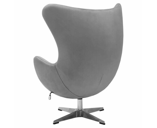 Кресло EGG STYLE CHAIR серый, искусственная замша, изображение 5 | Интернет магазин мебели и декора LifeDekor