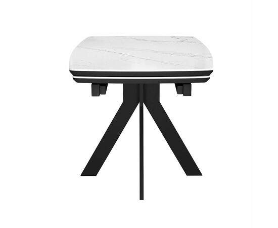 Стол DikLine DKU120 Керамика Белый мрамор/подстолье черное/опоры черные (2 уп.), изображение 7 | Интернет магазин мебели и декора LifeDekor