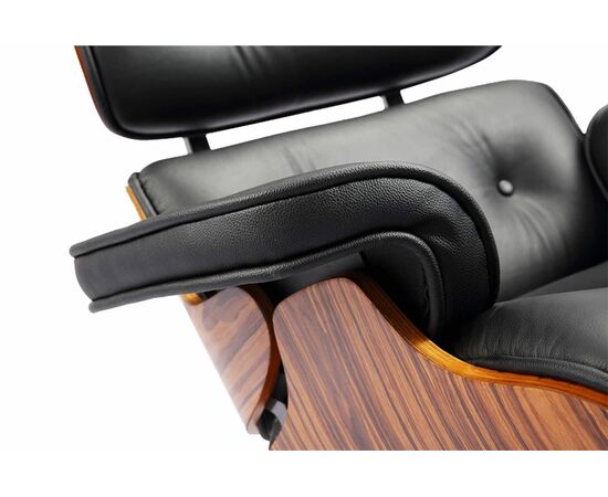 Кресло EAMES LOUNGE CHAIR и оттоманка EAMES LOUNGE CHAIR чёрные, изображение 4 | Интернет магазин мебели и декора LifeDekor