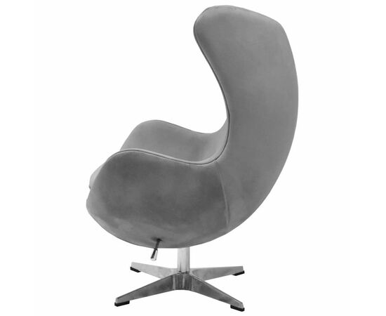 Кресло EGG STYLE CHAIR серый, искусственная замша, изображение 4 | Интернет магазин мебели и декора LifeDekor