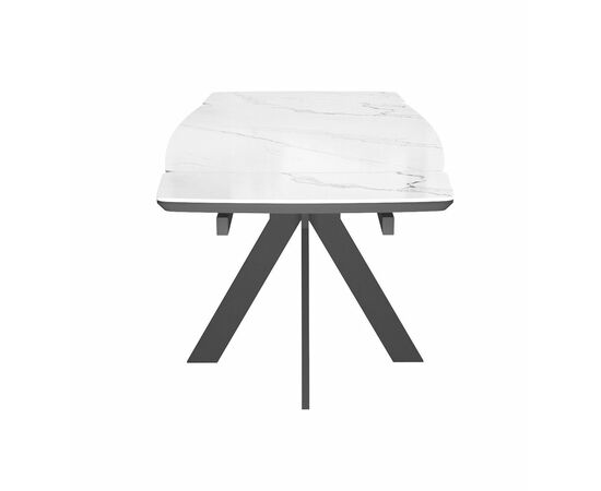 Стол DikLine DKU120 Керамика Белый мрамор/подстолье черное/опоры черные (2 уп.), изображение 5 | Интернет магазин мебели и декора LifeDekor