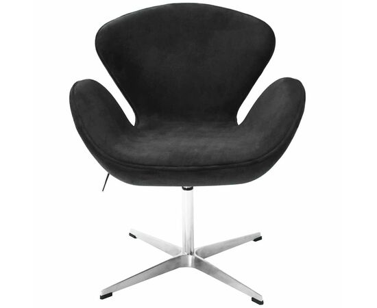 Кресло SWAN STYLE CHAIR графит, искусственная замша, изображение 2 | Интернет магазин мебели и декора LifeDekor