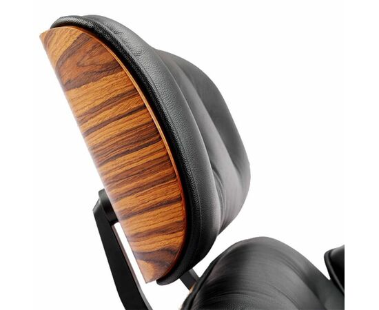 Кресло EAMES LOUNGE CHAIR и оттоманка EAMES LOUNGE CHAIR чёрные, изображение 12 | Интернет магазин мебели и декора LifeDekor