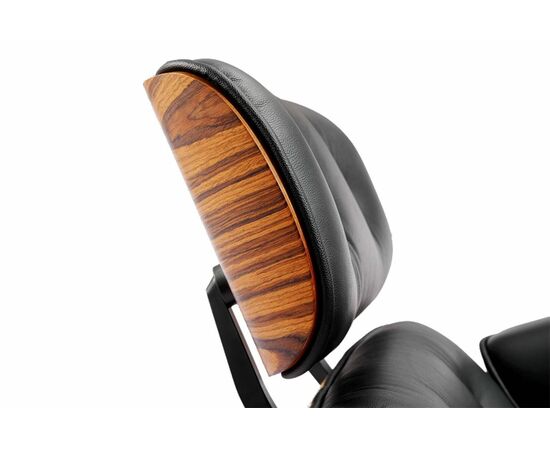 Кресло EAMES LOUNGE CHAIR и оттоманка EAMES LOUNGE CHAIR чёрные, изображение 5 | Интернет магазин мебели и декора LifeDekor
