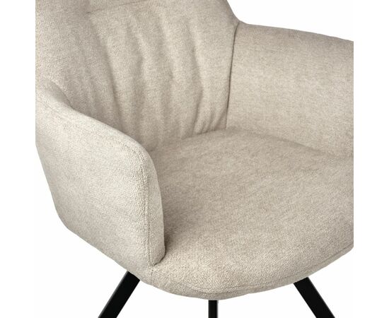 Стул Grant латте шенил на поворотном механизме, изображение 5 | Интернет магазин мебели и декора LifeDekor