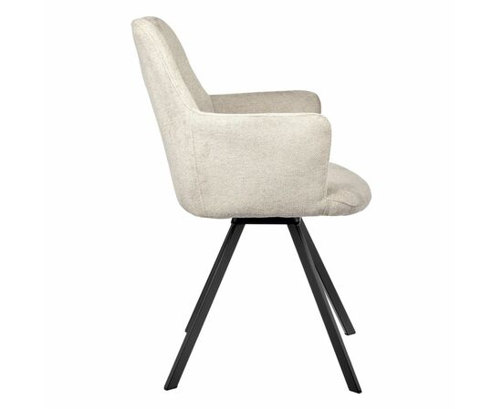 Стул Grant латте шенил на поворотном механизме, изображение 3 | Интернет магазин мебели и декора LifeDekor