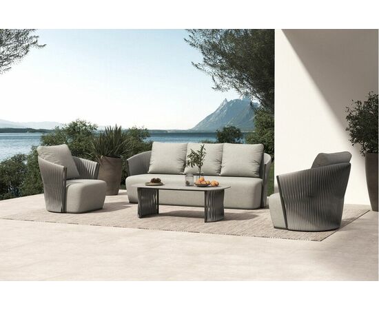 "Флоренция" лаунж-зона из искусственного ротанга, цвет графит | Интернет магазин мебели и декора LifeDekor