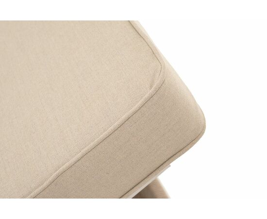 "Ривьера" шезлонг плетеный из роупа, каркас алюминий белый муар, роуп бежевый круглый, ткань бежевая 052, изображение 7 | Интернет магазин мебели и декора LifeDekor