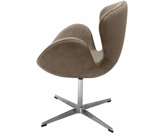 Кресло SWAN STYLE CHAIR, бежевый, искусственная замша, изображение 3 | Интернет магазин мебели и декора LifeDekor