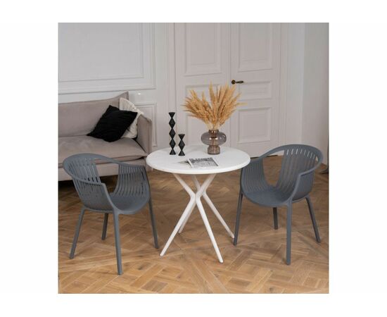 Пластиковый стул Боркас серый, изображение 2 | Интернет магазин мебели и декора LifeDekor