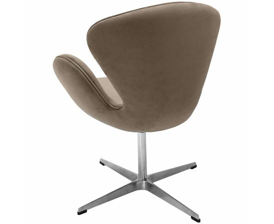 Кресло SWAN STYLE CHAIR, бежевый, искусственная замша, изображение 4 | Интернет магазин мебели и декора LifeDekor