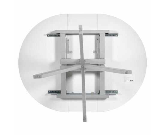 Стол Rudolf круглый раскладной 100-130x100x75см, белый мрамор, белый, изображение 14 | Интернет магазин мебели и декора LifeDekor