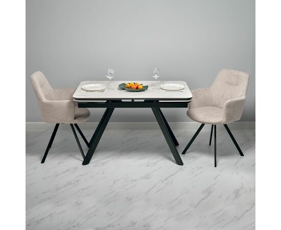 Стул Grant латте шенил на поворотном механизме, изображение 10 | Интернет магазин мебели и декора LifeDekor