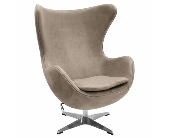 Кресло EGG STYLE CHAIR латте, искусственная замша FR 0647 | Интернет магазин мебели и декора LifeDekor