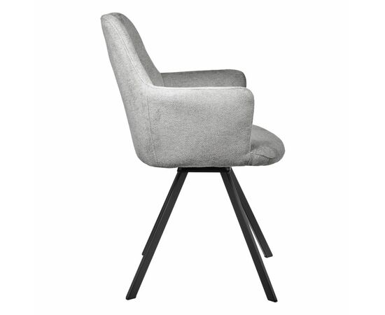 Стул Grant серый шенил на поворотном механизме, изображение 3 | Интернет магазин мебели и декора LifeDekor