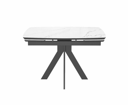 Стол DikLine DKU120 Керамика Белый мрамор/подстолье черное/опоры черные (2 уп.), изображение 6 | Интернет магазин мебели и декора LifeDekor