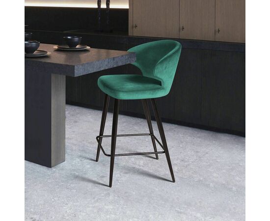 Стул полубарный Richard, бархат зеленый 19, изображение 8 | Интернет магазин мебели и декора LifeDekor