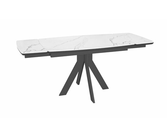 Стол DikLine DKU120 Керамика Белый мрамор/подстолье черное/опоры черные (2 уп.), изображение 4 | Интернет магазин мебели и декора LifeDekor
