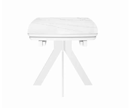 Стол DikLine DKU120 Керамика Белый мрамор/подстолье белое/опоры белые (2 уп.), изображение 5 | Интернет магазин мебели и декора LifeDekor