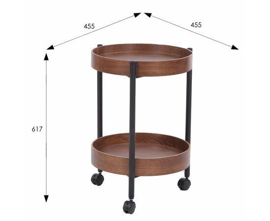 Стол журнальный Тобол 1 орех американский (с колесами), изображение 6 | Интернет магазин мебели и декора LifeDekor