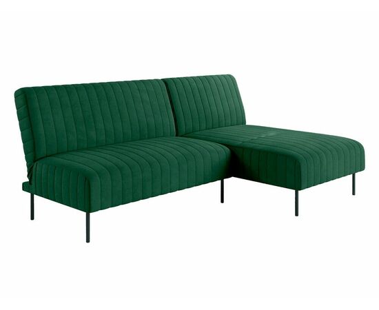 Baccara диван-кровать с шезлонгом, без подлокотников, бархат зеленый 19 | Интернет магазин мебели и декора LifeDekor