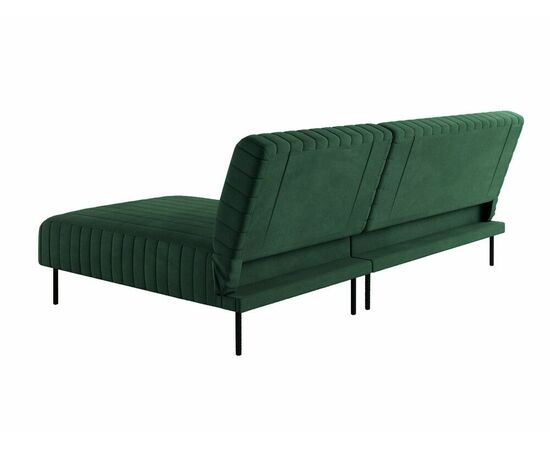 Baccara диван-кровать с шезлонгом, без подлокотников, бархат зеленый 19, изображение 6 | Интернет магазин мебели и декора LifeDekor