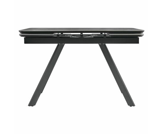 Стол Arthur раскладной 120-184x80x75см, керамогранит серый мрамор Greys Grey, чёрный, изображение 3 | Интернет магазин мебели и декора LifeDekor