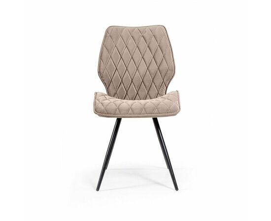 Стул Flash ромб, бархат пепельно-бежевый 25, изображение 2 | Интернет магазин мебели и декора LifeDekor