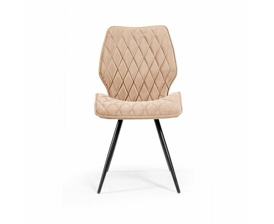 Стул Flash ромб, бархат бежевый 05, изображение 2 | Интернет магазин мебели и декора LifeDekor