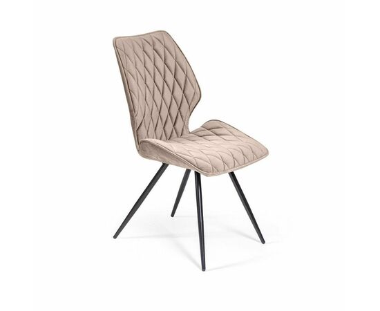 Стул Flash ромб, бархат пепельно-бежевый 25, изображение 3 | Интернет магазин мебели и декора LifeDekor