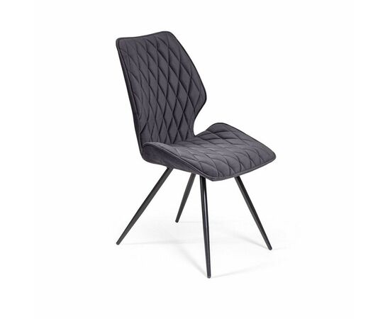 Стул Flash ромб, бархат серый 27, изображение 3 | Интернет магазин мебели и декора LifeDekor