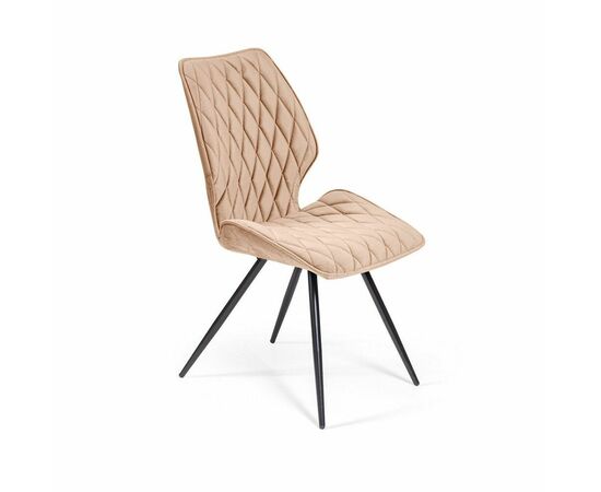 Стул Flash ромб, бархат бежевый 05, изображение 3 | Интернет магазин мебели и декора LifeDekor