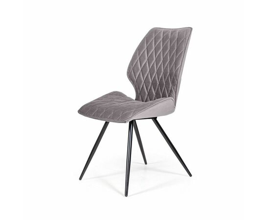 Стул Flash ромб, бархат светло-серый 26 | Интернет магазин мебели и декора LifeDekor