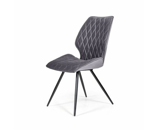 Стул Flash ромб, бархат серый 27 | Интернет магазин мебели и декора LifeDekor