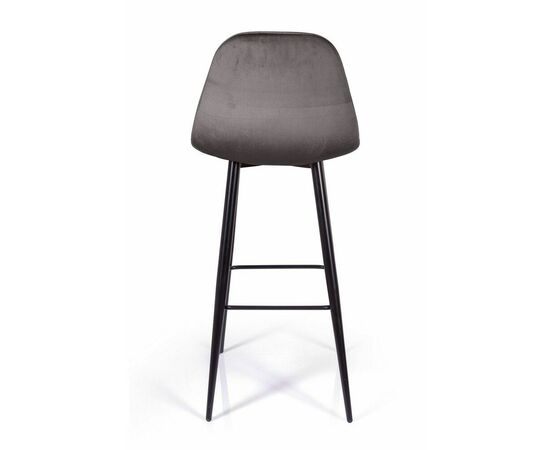 Стул барный TED, бархат антрацит 14 /опора конус, изображение 5 | Интернет магазин мебели и декора LifeDekor
